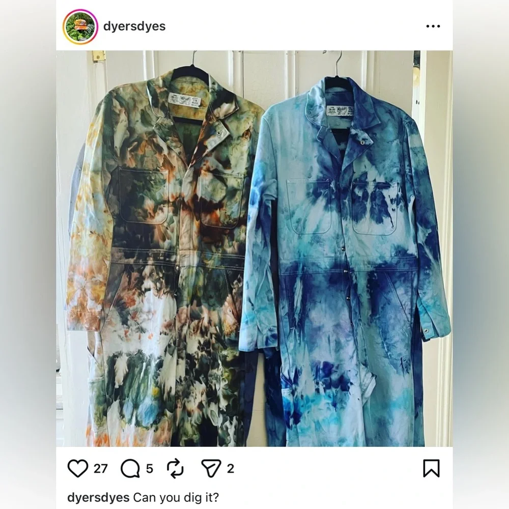 DyersDyes X Red Kap Custom Tie Dye Utility Suit Coveralls Men's Chest Size 36 - Picture 15 of 16